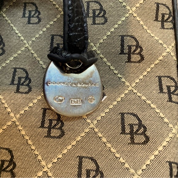 AUTHENTIC VINTAGE DOONEY & BOURKE SIGNATURE MONOGRAM LOGO HANDBAG TOTE - Picture 13 of 16